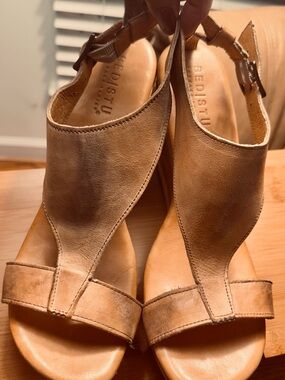 BED|STU Brand, Style: Olsyn, Tan Leather Slingback, Open Toe, NIB, Size 11 NIB